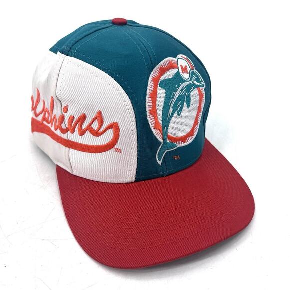 Vintage 90s Miami Dolphins Logo Official NFL Snapback Hat Cap - Picture 1 of 10